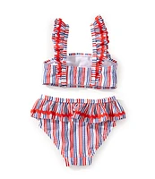 Adventurewear 360 Baby Girls 3-24 Months Stripe Seersucker 2-Piece Swimsuit