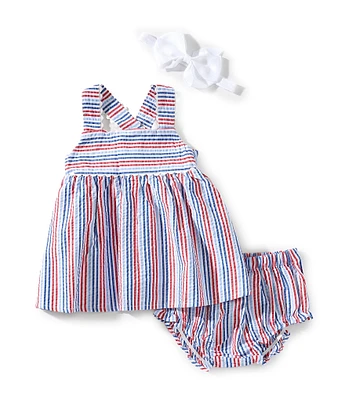 Adventurewear 360 Baby Girls 3-24 Months Stripe Seersucker Dress