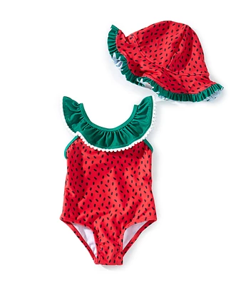 Adventurewear 360 Baby Girls 3-24 Months Watermelon One-Piece Swimsuit