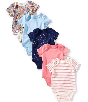Adventurewear 360 Baby Girls Knit Floral Dog 5-pack Bodysuits
