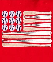 Adventurewear 360 Little Boys 2T-6 Baseball Flag T-Shirt