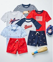Adventurewear 360 Little Boys 2T-6 Baseball Flag T-Shirt