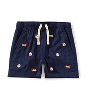 Adventurewear 360 Little Boys 2T-6 Hot Dog Applique Baseball Shorts