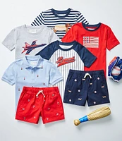 Adventurewear 360 Little Boys 2T-6 Hot Dog Applique Baseball Shorts