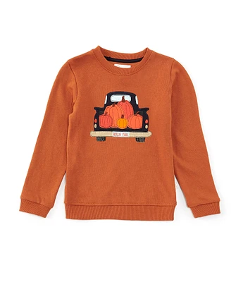 Adventurewear 360 Little Boys 2T-6 Long Sleeve Harvest Pumpkin Truck Sweatshirt