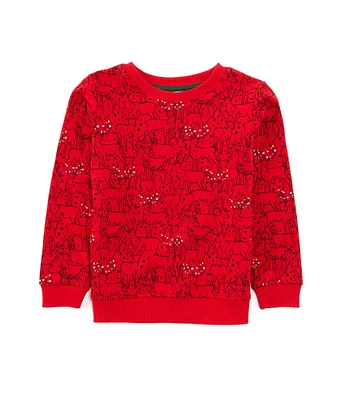 Adventurewear 360 Little Boys 2T-6 Reindeer Print Sweatshirt