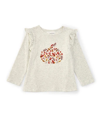 Adventurewear 360 Little Girls 2T-6X Floral Pumpkin T-Shirt