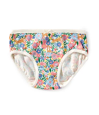 Adventurewear 360 Little Girls 2T-6X Puppy Floral Cotton Panties