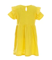 Adventurewear 360 Little Girls 2T-6X Short Sleeve Ruffle Dress