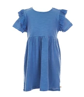 Adventurewear 360 Little Girls 2T-6X Short Sleeve Ruffle Dress