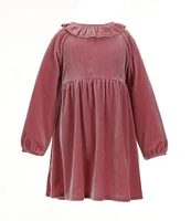 Adventurewear 360 Little Girls 2T-6X Velvet Empire Long Sleeve Dress