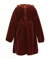 Adventurewear 360 Little Girls 2T-6X Velvet Empire Long Sleeve Dress