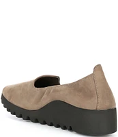 Aetrex LIZ Nubuck Wedge Slip Ons