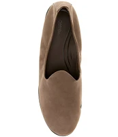 Aetrex LIZ Nubuck Wedge Slip Ons