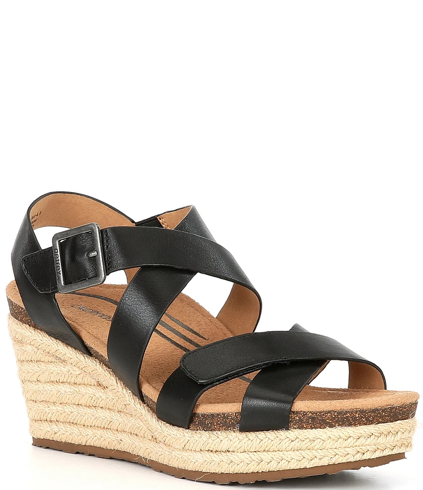 Aetrex Anna Wedge Espadrille Platform Sandals