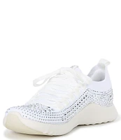 Aetrex Carly Sparkle Knit Rhinestone Embellished Sneakers