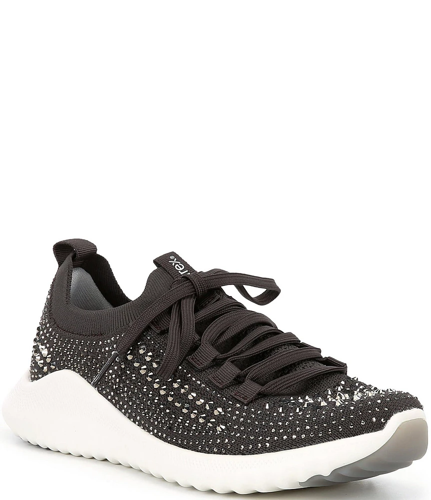 Aetrex Carly Sparkle Knit Rhinestone Embellished Sneakers