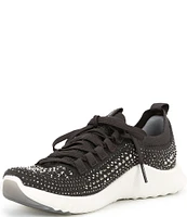 Aetrex Carly Sparkle Knit Rhinestone Embellished Sneakers