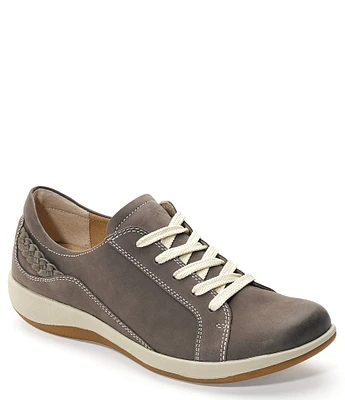 Aetrex Dana Lace-Up Leather Braided Detail Oxfords