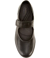 Aetrex Erica Strap Leather Slip-Ons