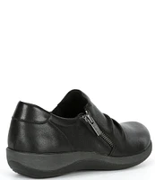 Aetrex Katie Lateral Side Zip Leather Loafers