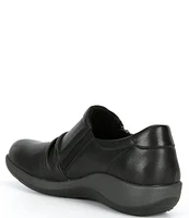 Aetrex Katie Lateral Side Zip Leather Loafers