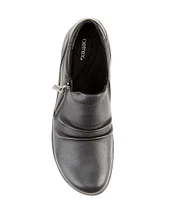 Aetrex Katie Lateral Side Zip Leather Loafers