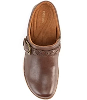 Aetrex Libby Braided Strap Detail Clogs