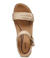 Aetrex Sydney Espadrille Platform Banded Wedge Sandals