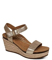 Aetrex Sydney Espadrille Platform Wedge Sandals