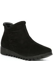 Aetrex Zoe Nubuck Suede Pleated Booties