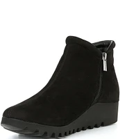 Aetrex Zoe Nubuck Suede Pleated Booties