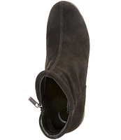 Aetrex Zoe Nubuck Suede Pleated Booties