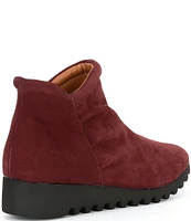 Aetrex Zoe Nubuck Suede Pleated Booties