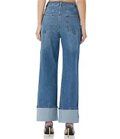 AFRM Denim Kendall Wide Leg Cuff Jeans