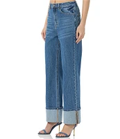 AFRM Denim Kendall Wide Leg Cuff Jeans