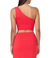 AFRM Dusk One Shoulder Sleeveless Cropped Top