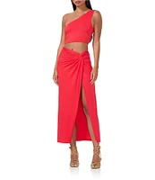 AFRM Dusk One Shoulder Sleeveless Cropped Top