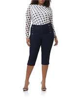 AFRM Plus Size Barry Dotted Print Mesh Asymmetric Neck Long Sleeve Top