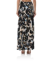 AFRM Quincy Floral Mesh Smocked Slit Detail Coordinating Maxi Skirt