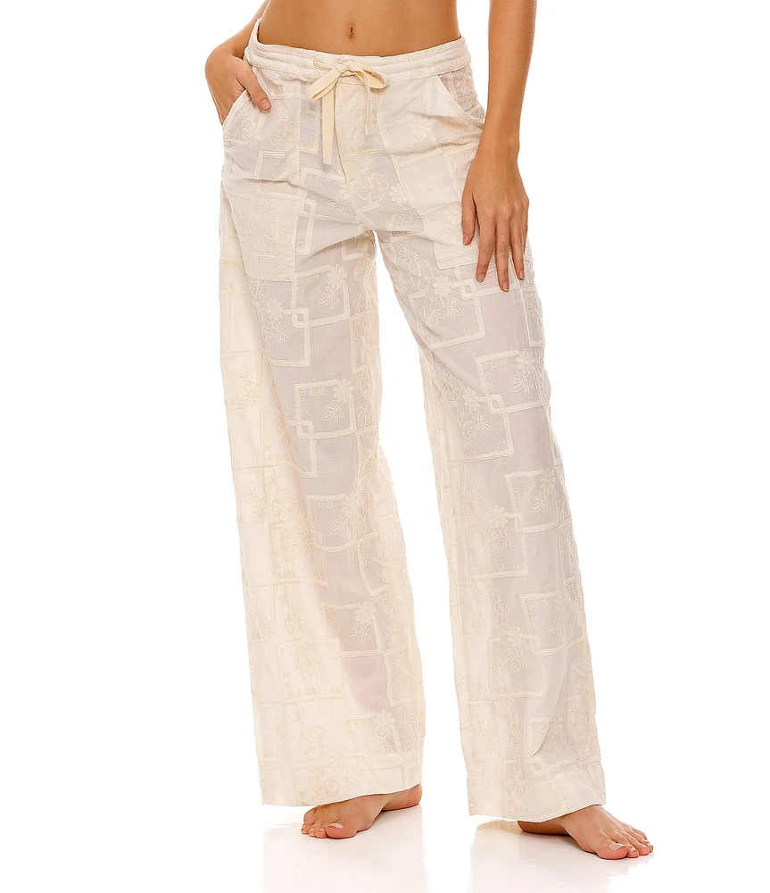 Agua Bendita Caroline Elastic Waist Wide Leg Pull-On Pants