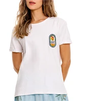 Agua Bendita Gea Ventura Embroidered Crew Neck Short Sleeve Tee Shirt