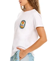 Agua Bendita Gea Ventura Embroidered Crew Neck Short Sleeve Tee Shirt