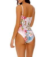 Agua Bendita Mariel Meraki Reversible Lace-Up One Piece Swimsuit