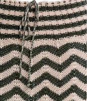 Agua Bendita Mira Chevron Embroidered Knit Pull-On Coordinating Midi Skirt