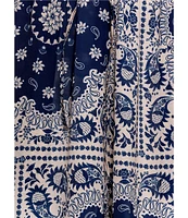 Agua Bendita Coordinating Winter Printed Elastic Waist Wide Leg Pants