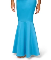 Aidan Mattox Stretch Mikado Strapless Sleeveless Mermaid Gown