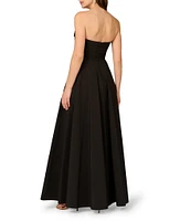 Aidan Mattox Sweetheart Strapless Mixed Media Walk Thru Gown