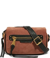 Aimee Kestenberg Stockbridge Corduroy Leather Gold Metal Crossbody Bag