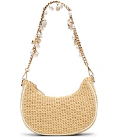 ALDO Beachglow Charm Straw Shoulder Bag